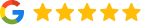 Google 5-star rating logo with five gold stars for Dr. Joseph LaPonzina Orthodontics
