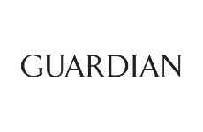 Guardian logo in black text on white background for orthodontic practice branding.
