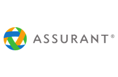Assurant company logo with registered trademark symbol on white background.