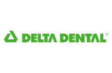 Delta Dental logo in green on white background for orthodontic insurance information.